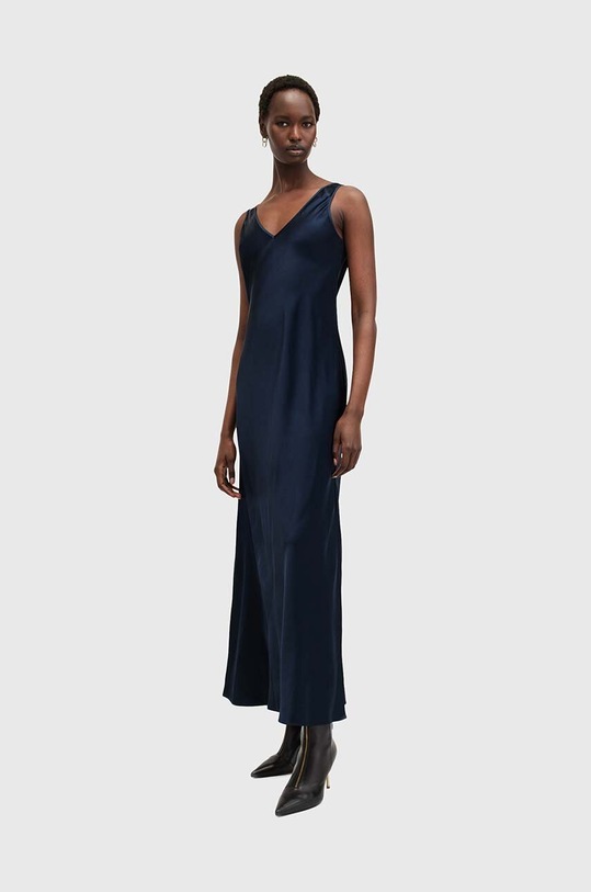 Obleka in volneni pulover AllSaints NEO mornarsko modra W080DB