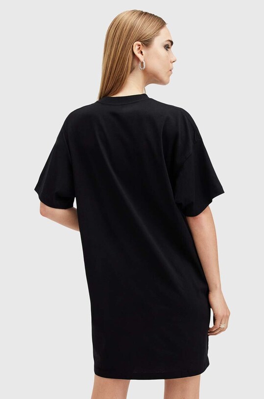 Памучна рокля AllSaints RIPROAR черен W234DB