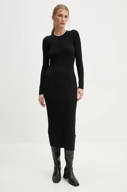 FROM FUTURE sukienka wełniana WRO01073 czarny SS25