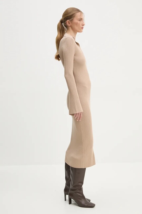 FROM FUTURE rochie din lana bej WRO01437