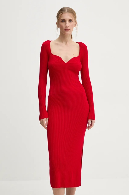 FROM FUTURE sukienka wełniana WRO01469 czerwony SS25