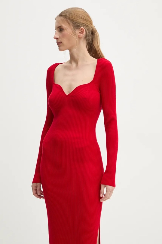 FROM FUTURE sukienka wełniana czerwony WRO01469