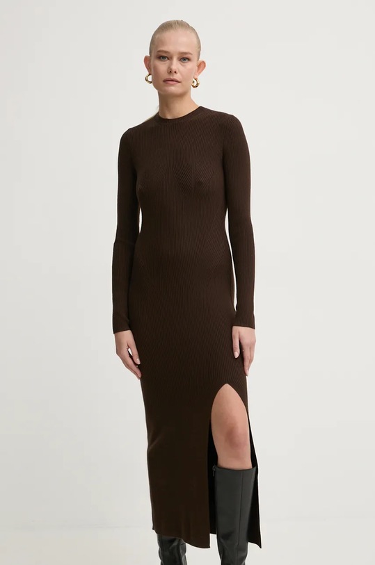 Vunena haljina FROM FUTURE smeđa WRO02289