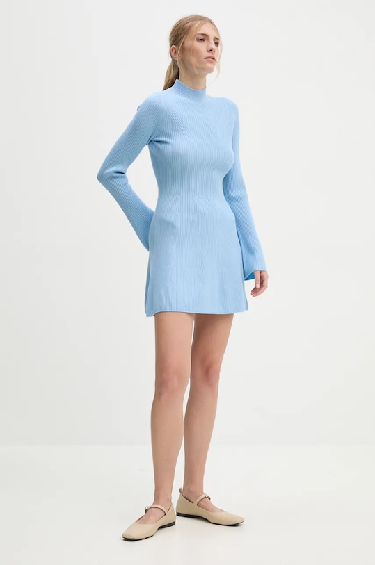 FROM FUTURE sukienka wełniana WRO02290 niebieski SS25