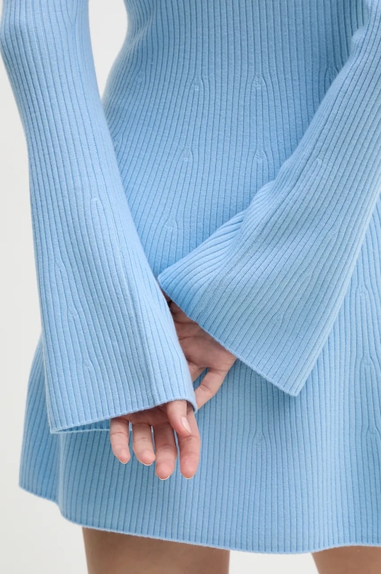 FROM FUTURE sukienka wełniana WRO02290 niebieski