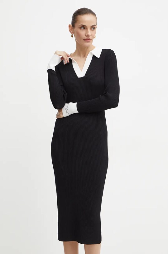 Karl Lagerfeld sukienka casual czarny 246W1319