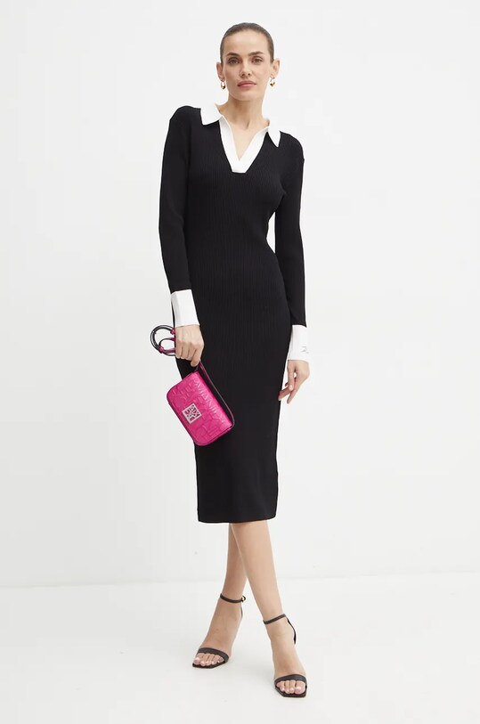 Karl Lagerfeld sukienka 246W1319 czarny AW24