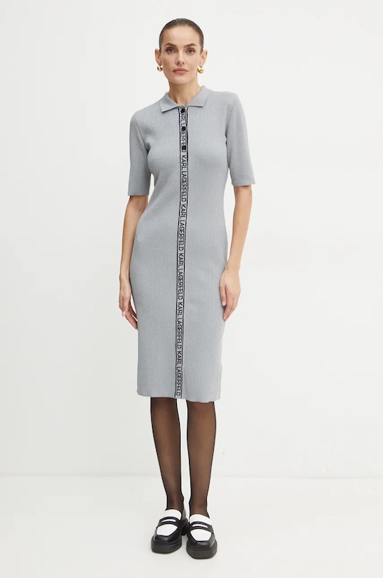 Karl Lagerfeld vestito mini grigio 246W1325