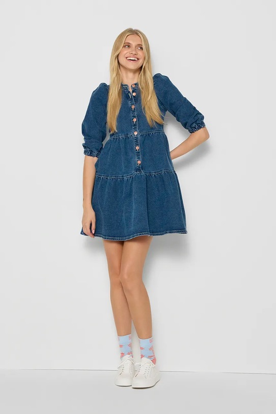 Bizuu sukienka jeansowa DANIELLE DANIELLE.NIEBIESKI.AW24 granatowy AW24