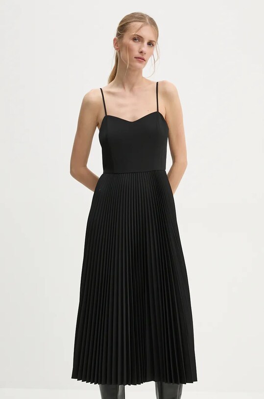 Theory rochie și pulover din amestec de lână O0805603 negru AW24