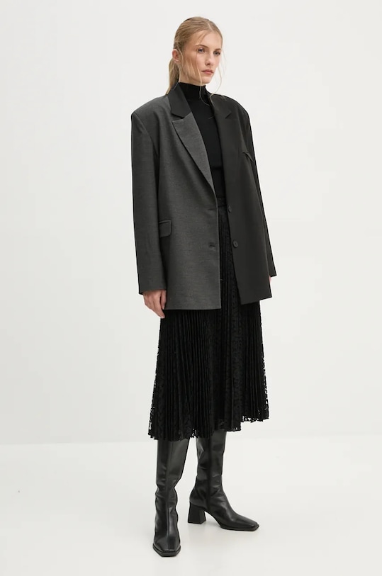 Theory spódnica O1025304 czarny AW24