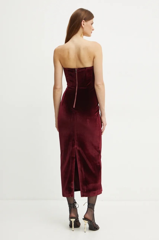 Îmbrăcăminte Bardot rochie de catifea CAMELLIA 59535DB burgundia
