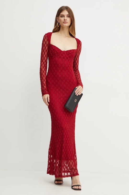 Šaty Bardot AVAH 59600DB burgundské AW24