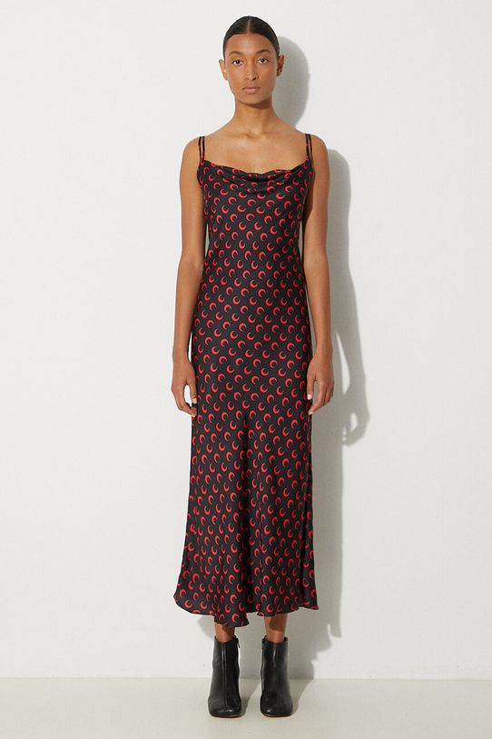 Платье Marine Serre Moon Printed Flou Long Slip Dress