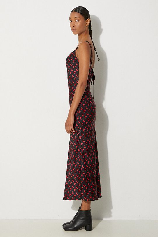 Clothing Marine Serre dress Moon Printed Flou Long Slip Dress WDR302A.CWOV0040 black