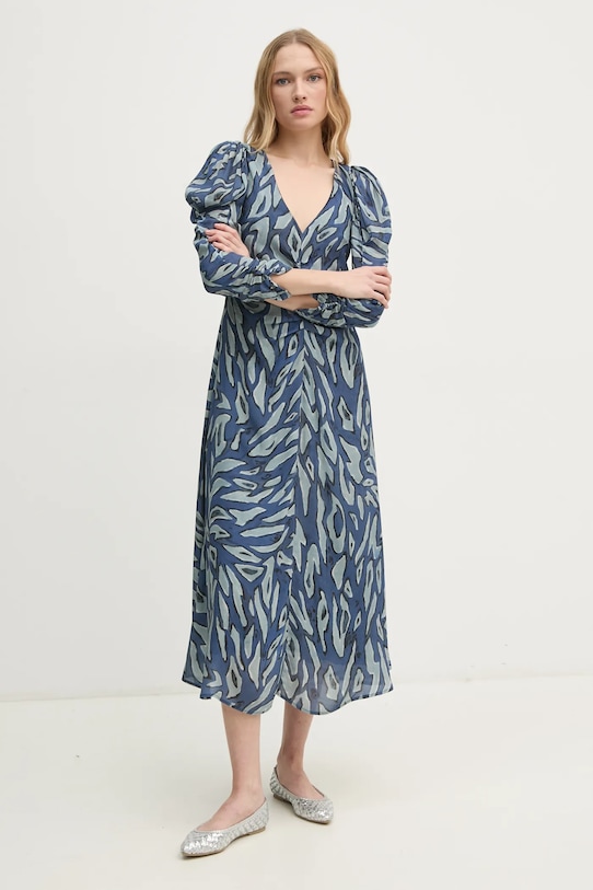 Šaty Hoss Intropia viskóza modrá 8228034