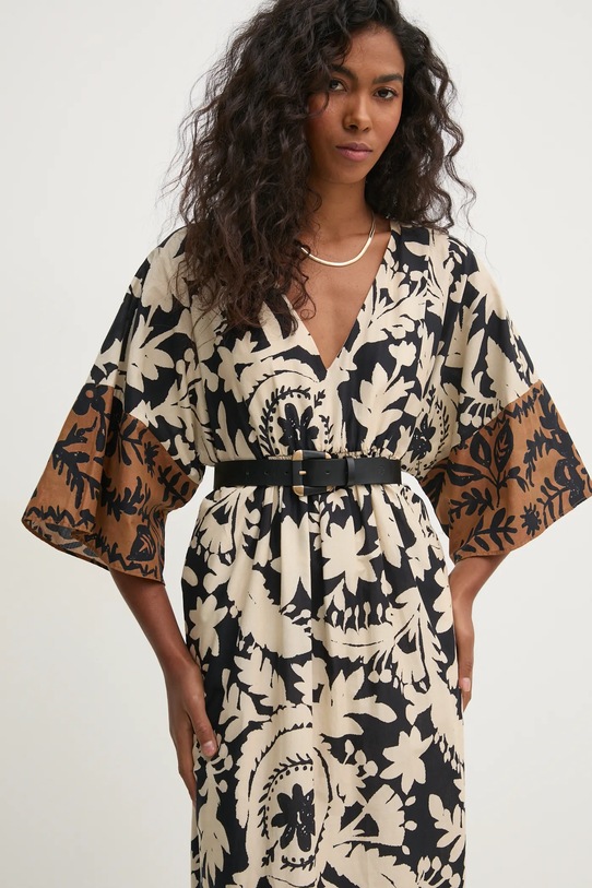 Pedro del Hierro rochie din bumbac bej 3818443