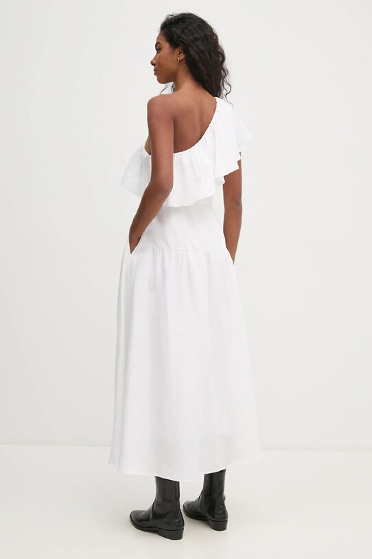 Pedro del Hierro sukienka z domieszką lnu 3818442 biały AW24