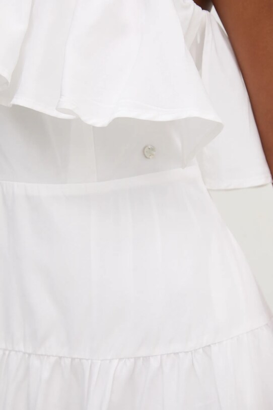 Pedro del Hierro sukienka z domieszką lnu 3818442 biały