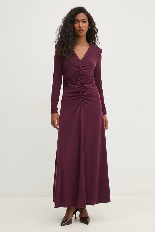 Pedro del Hierro sukienka 6198621 bordowy AW24