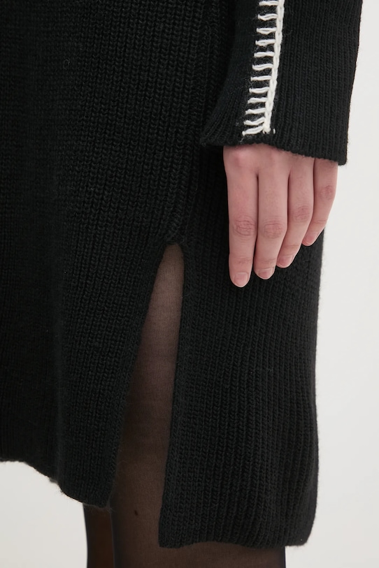 Sisley sukienka z domieszką wełny 1076LV00Y czarny