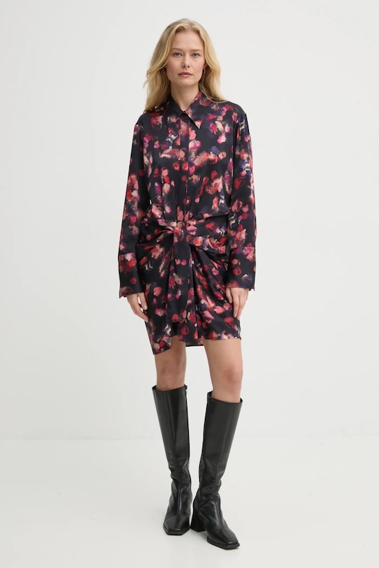Шовкова сукня A.L.C. Mia 6DRES00097 чорний AW24