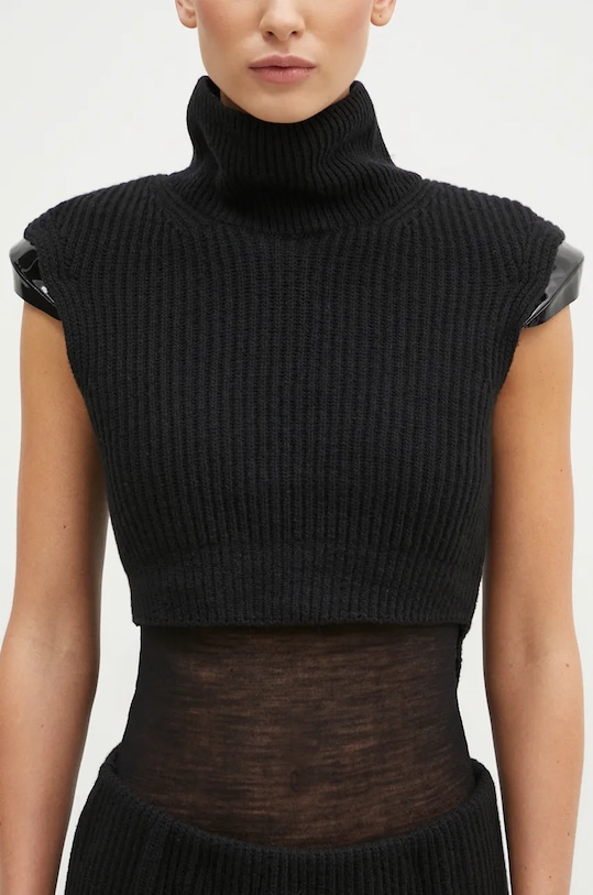 Vlněné šaty Sportmax Arabba1234 černá 2422396013600