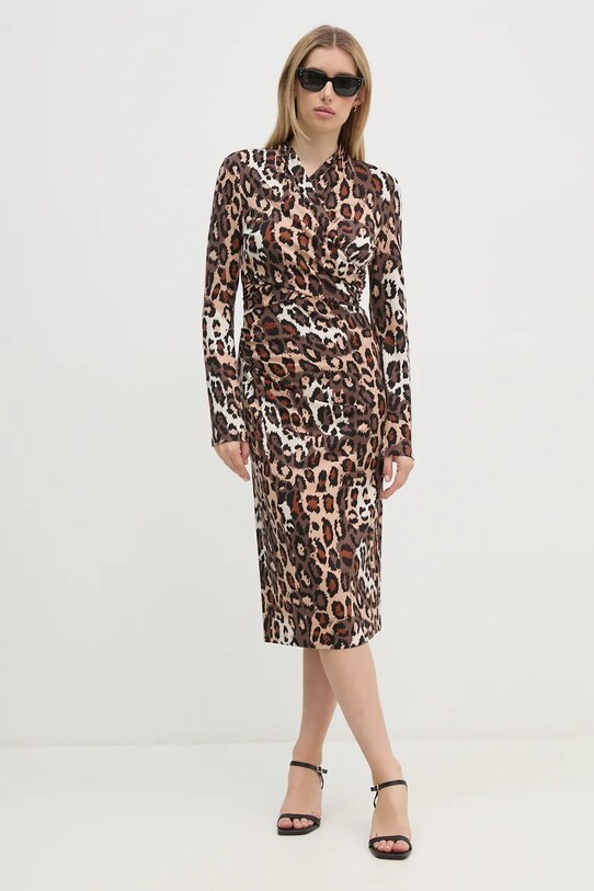 Сукня DIANE VON FURSTENBERG візерунок бежевий DVFDL3S039