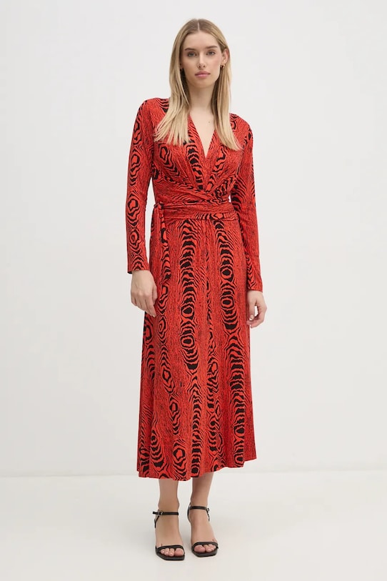 DIANE VON FURSTENBERG sukienka DVFDW3S019 czerwony AW24