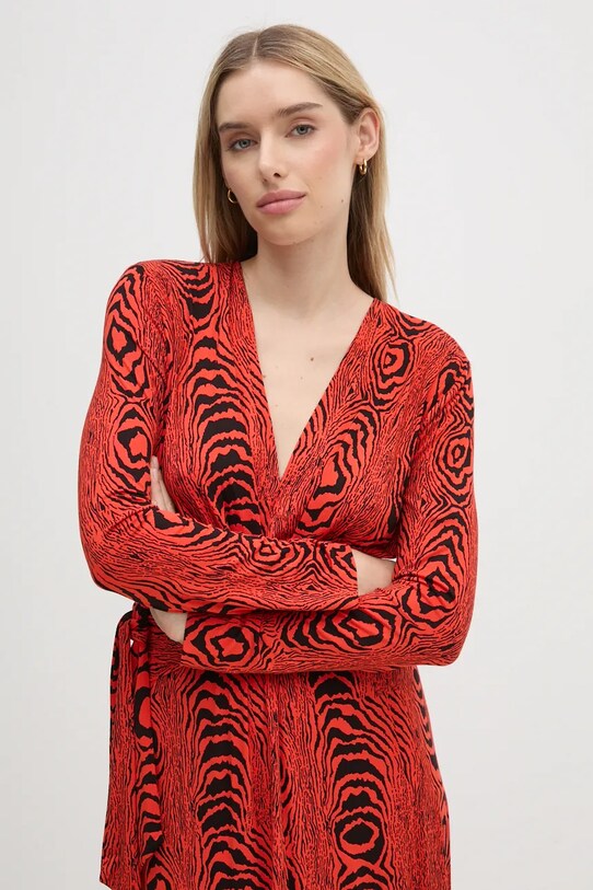 DIANE VON FURSTENBERG sukienka czerwony DVFDW3S019