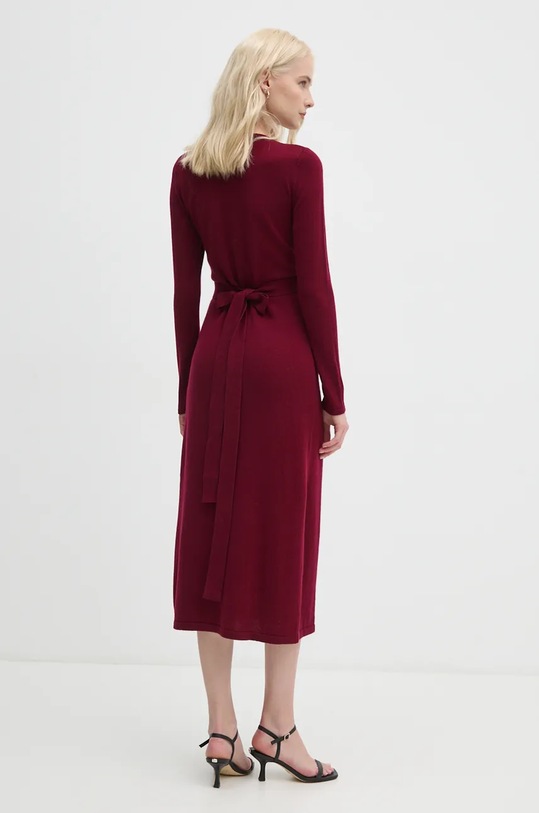 Îmbrăcăminte DIANE VON FURSTENBERG rochie din lana DVFMR43E00 burgundia