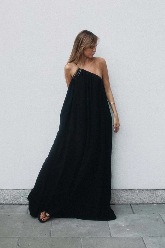 MUUV. rochie AISE maxi negru sukienka.dluga.AISE