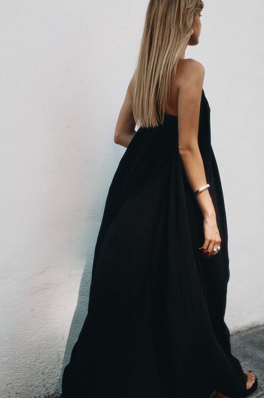 MUUV. rochie AISE negru sukienka.dluga.AISE