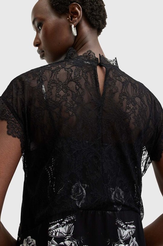 Îmbrăcăminte AllSaints rochie din amestec de matase GIAN DRESS W026DB negru