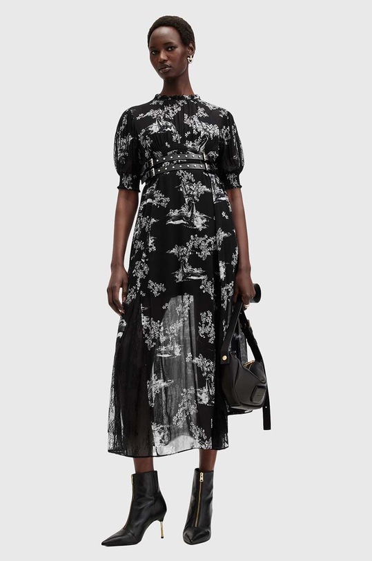 AllSaints rochie LAVERNA DRESS W037DB negru