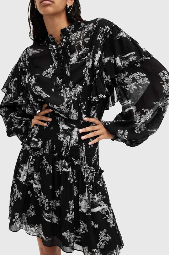 AllSaints sukienka AUBREY DRESS W038DB czarny AW24