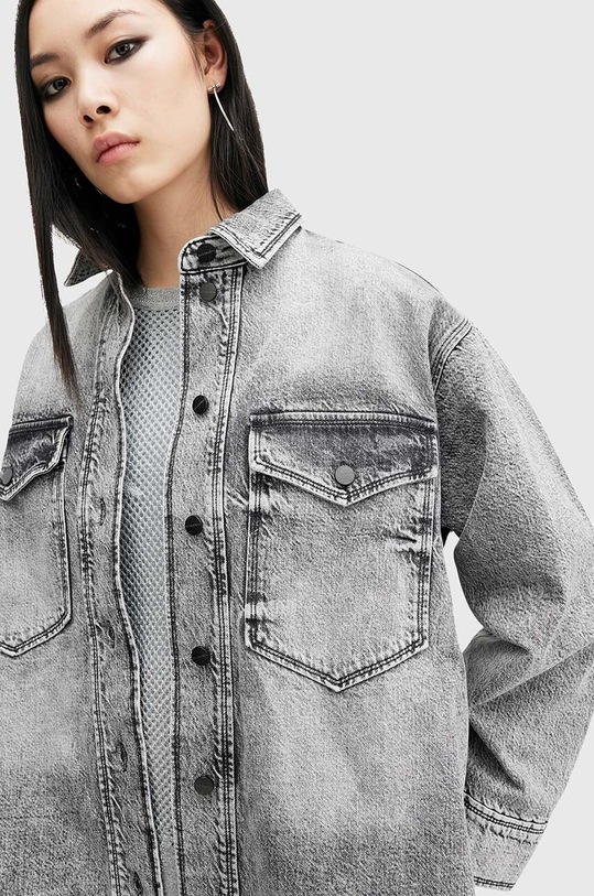 AllSaints sukienka jeansowa LILY DENIM DRESS W072DB szary AW24