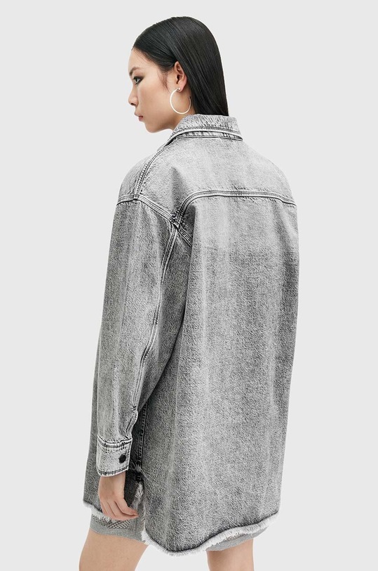 AllSaints sukienka jeansowa LILY DENIM DRESS szary W072DB