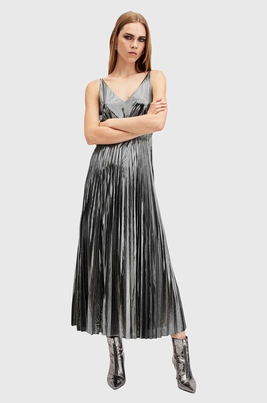 AllSaints sukienka i sweter SPARK DRESS W082DB szary AW24