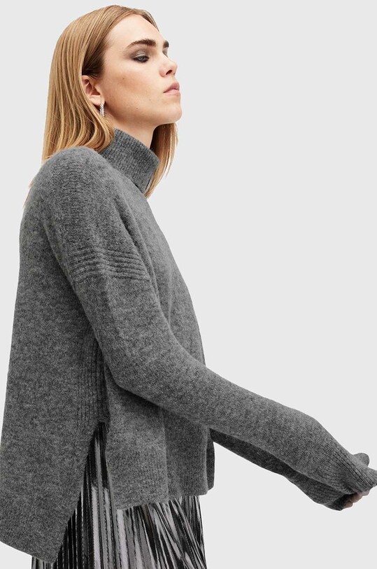 AllSaints sukienka i sweter SPARK DRESS szary W082DB