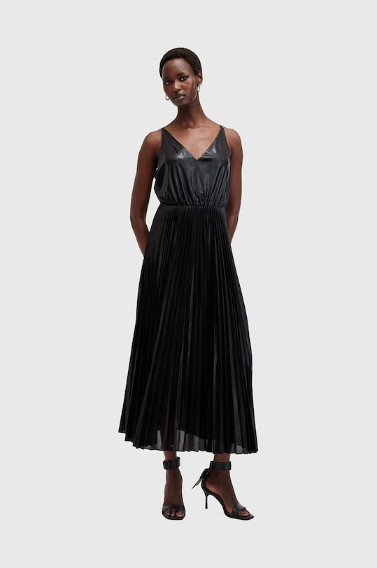 AllSaints rochie si pulover SPARK DRESS W082DB negru AW24