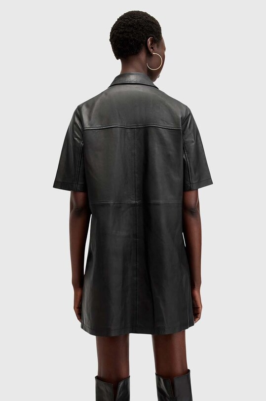 AllSaints sukienka skórzana ROCK DRESS W287DB czarny