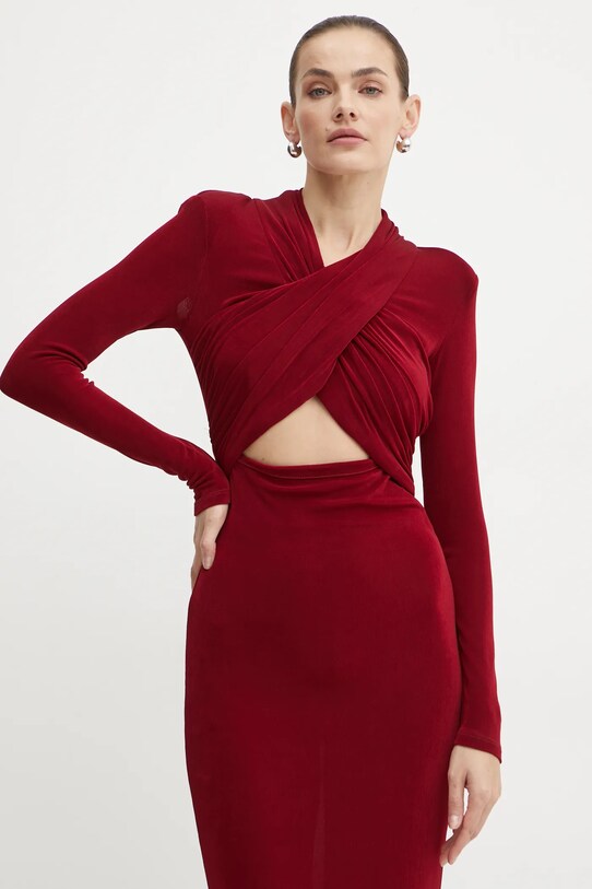 Îmbrăcăminte Bardot rochie RENO 58742DB burgundia