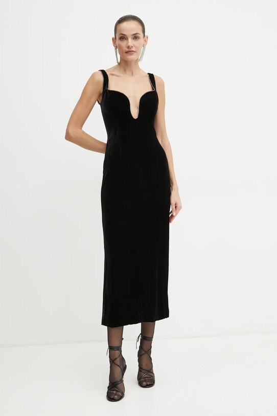 Bardot rochie de catifea BROOKLYN 59009DB1 negru AW24
