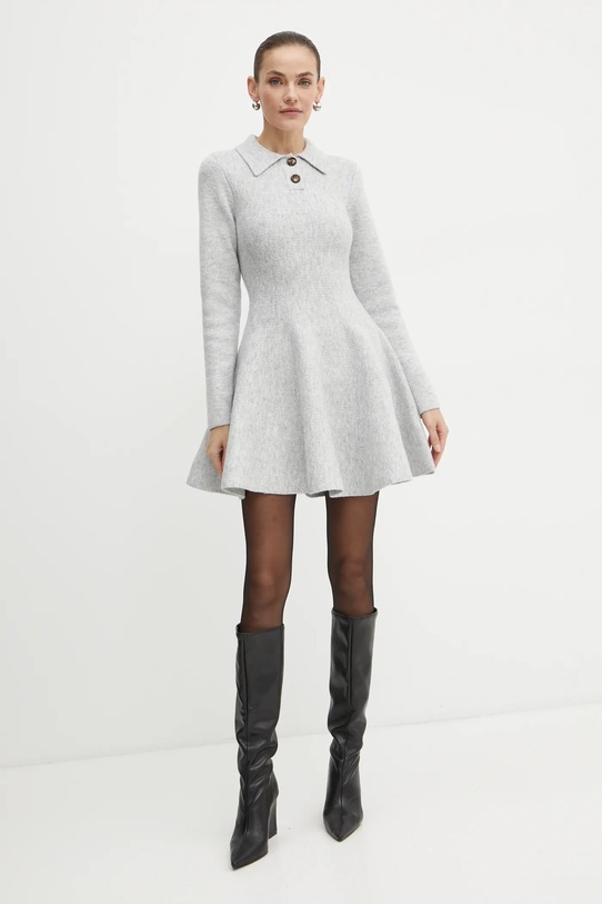 Bardot rochie din amestec de lana LEXTER 59526DB gri AW24