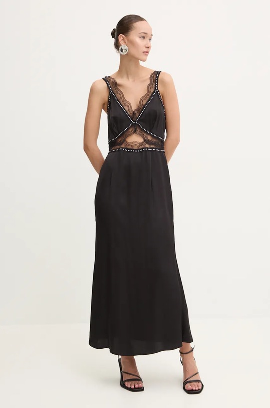 Рокля Never Fully Dressed Mimi Dress with Stud Trim черен NFDDR1658