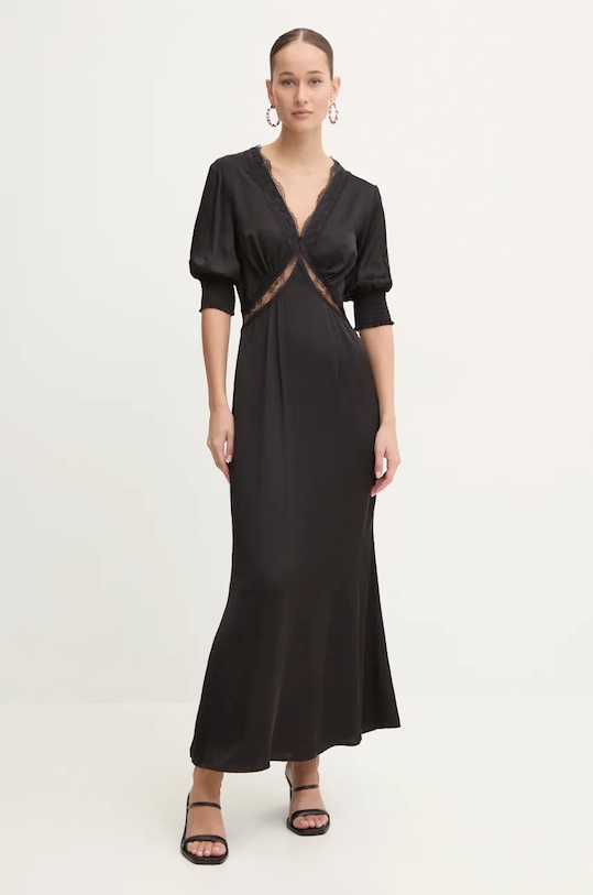 Рокля Never Fully Dressed May Dress вискоза черен NFDDR1692