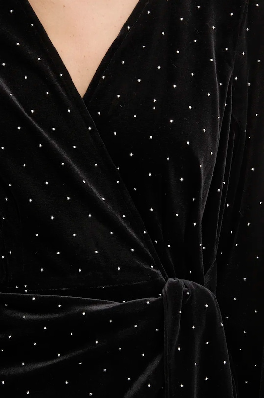 Never Fully Dressed rochie de catifea Mini Vienna Dress NFDDR1211 negru