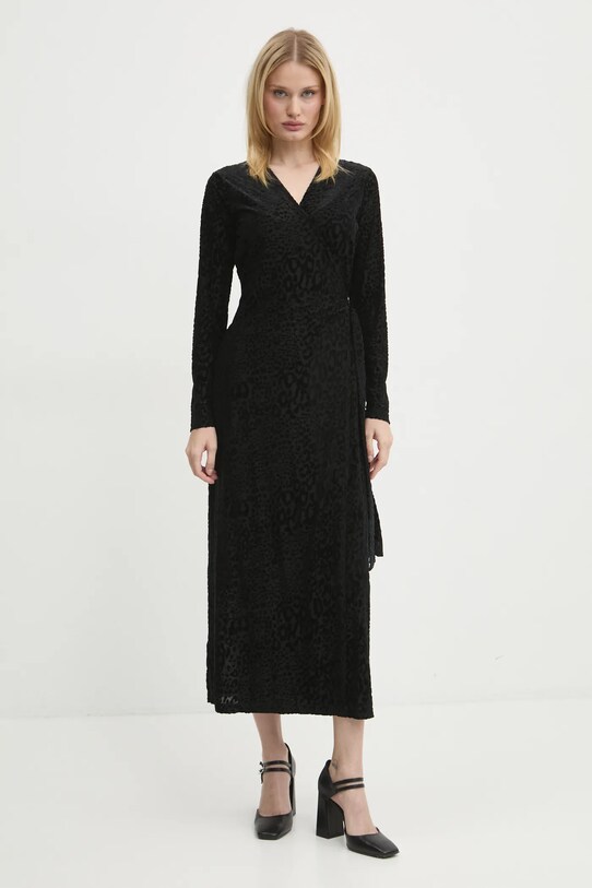 Never Fully Dressed rochie Willow Wrap Dress NFDDR1685 negru AW24