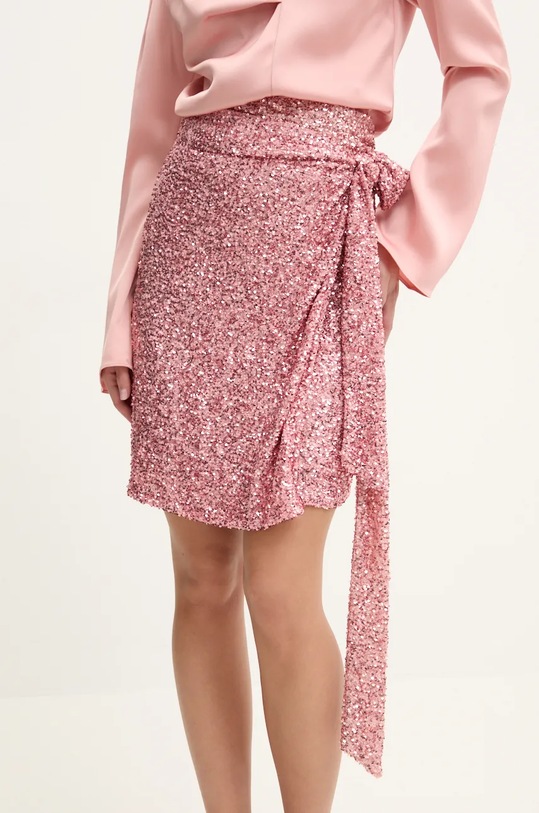 Sukně Never Fully Dressed Jaspre Mini hladký růžová NFDSK548